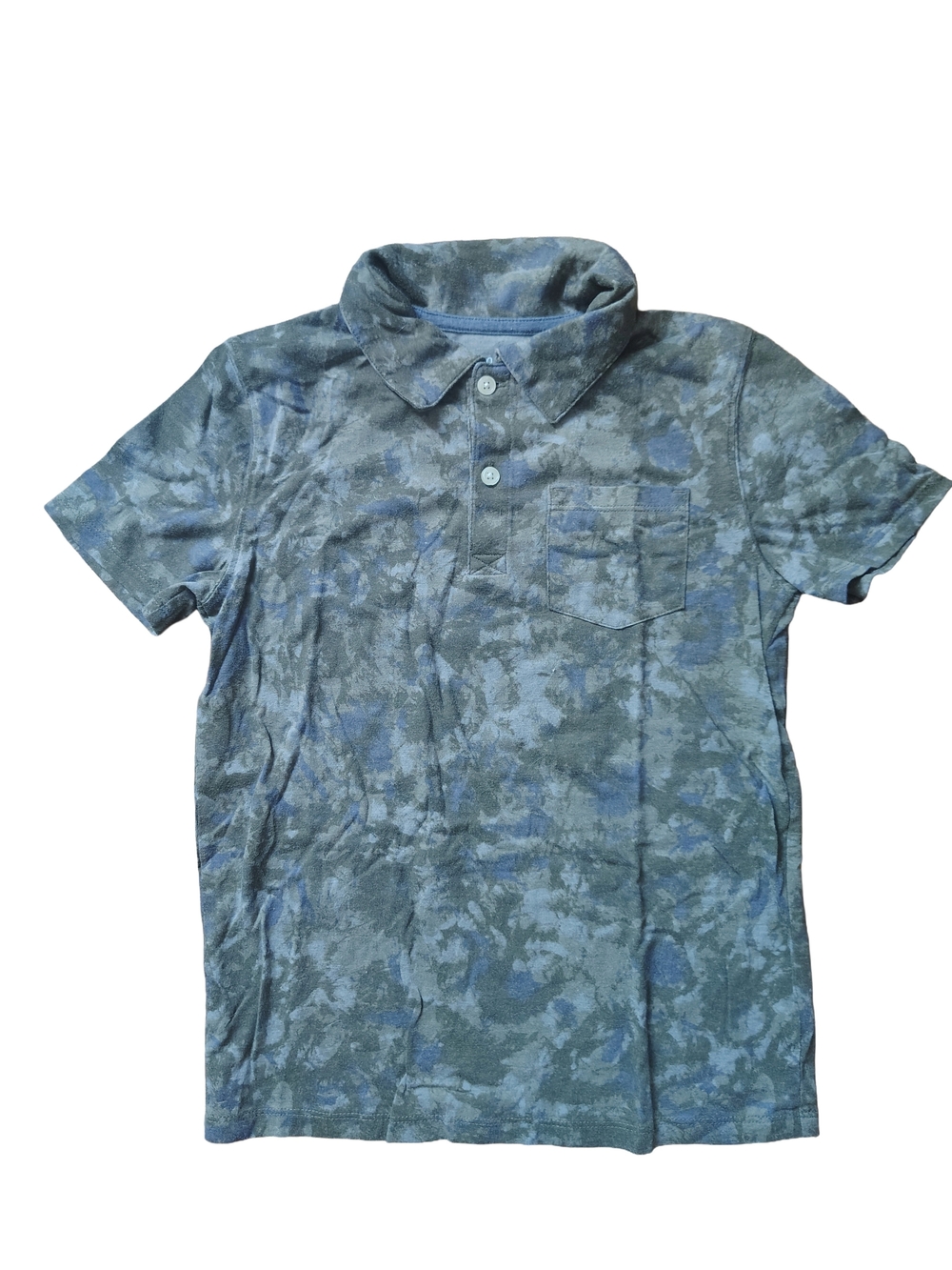 Cat & Jack Blue Camouflage Polo Shirt Size M